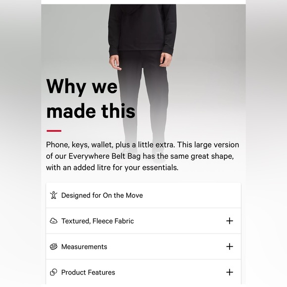 NWT Lululemon everywhere belt bag (Fleece/sherpa) - Picture 7 of 7